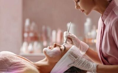 Professional cosmetologist working in aesthetic skincare clinic in India